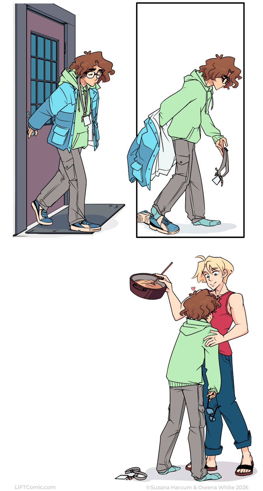 When your boyfriend says he'll cook for you after your double shift at work, and you express your appreciation the only way your exhaustion allows